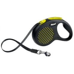 Laisse Retractable FLEXI Black Design 25kg - 5m