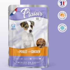 Sachet fraîcheur 100g d'émincés au POULET en sauce (chiot)