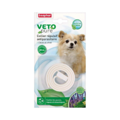 Collier VNA répulsif antiparasitaire pour chien&chiot 60cm – Beaphar – Blanc