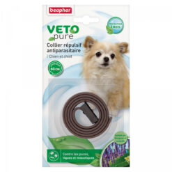 Collier VNA répulsif antiparasitaire pour chien/chiot 60cm – Beaphar – Marron