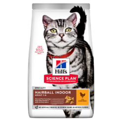 Hill’s Science Plan Croquettes Pour Chat Adulte Hairball Indoor Au Poulet (1.5kg | 3kg)