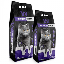 Litière agglomérante, parfumé et ultra-absorbante 5 Kg Wonder White (parfum : Lavande | Baby powder | Savon de marseille | Sans Parfum)