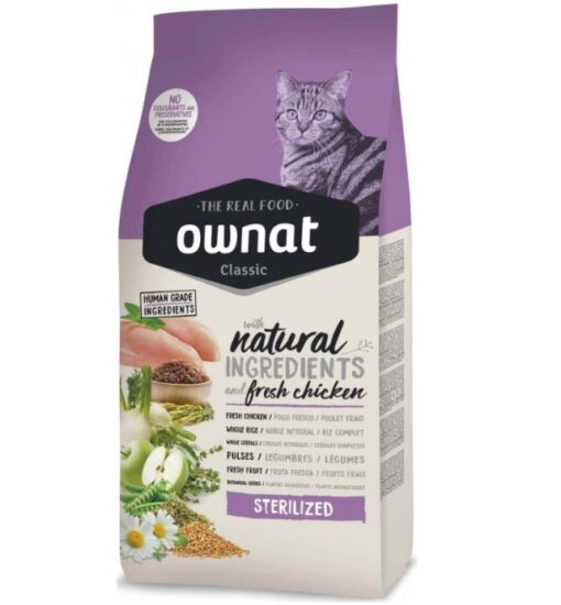 OWNAT Classic Sterilized pour chat adulte stérilisé (1.5kg | 4kg | 15kg)