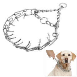 Collier étrangleur à dents ajustable en acier inoxydable