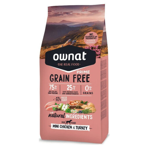 Ownat Grain Free Prime Mini Adult Poulet et Dinde 3kg