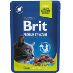 Brit Premium Pochon Agneau pour chat stérilisé 100g