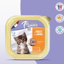 Plaisir Barquette pour Chaton 100g de pâté au poulet