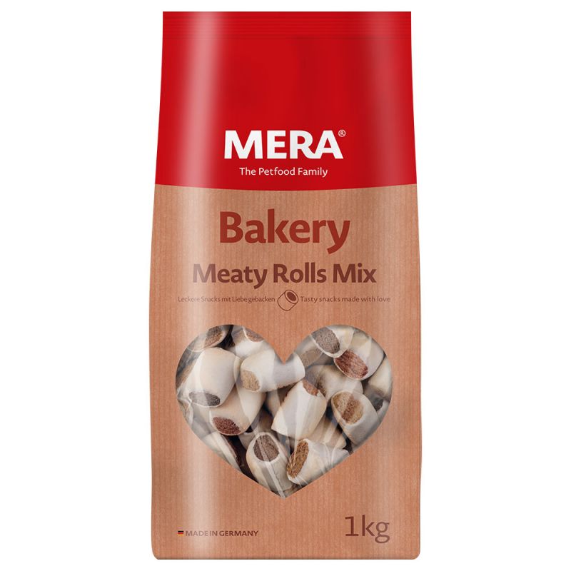 Mera Bakery Meaty Rolls Mix pour chien (1 kg)