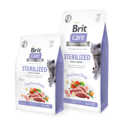 Brit Care Cat Grain-Free STERILIZED AND WEIGHT CONTROL 2kg | 7kg (controle de poid)