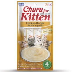 CHURU friandise Kitten (chaton) en purée avec plusieurs saveurs (Poulet/Thon)