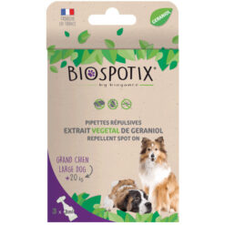 Pipette Répulsive Antiparasitaire - GRAND CHIEN +20kg - BIOSPOTIX - 1 Pipette