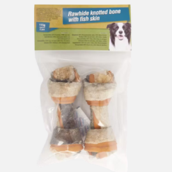 Friandises à mâcher pour chien Peau de Boeuf et de Poisson 120g