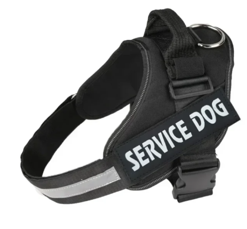 Harnais noir hyper confortable pour chien (taille S | M | L | XL | XXL)