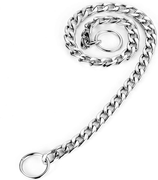 Collier étrangleur ajustable en acier inoxydable pour petit chien (76 cm) – Image 2