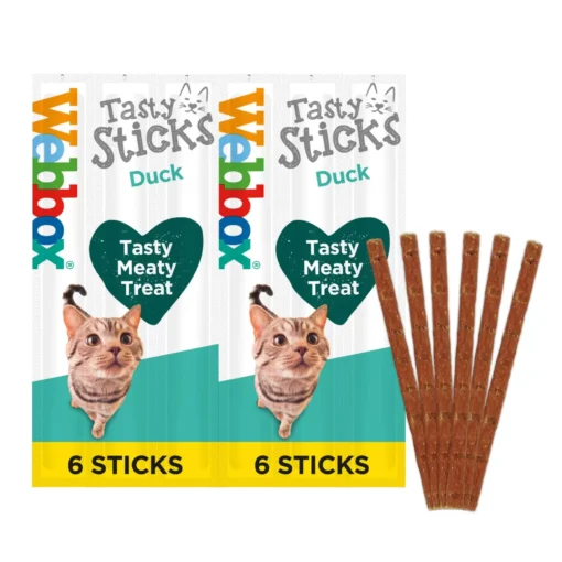 WEBBOX Cats Tasty Sticks pour chaton et chat avec plusieurs saveurs (Boeuf/Lapin | Dinde/Agneau | Poulet/Foie | Saumon/Truite | Canard) – Image 5