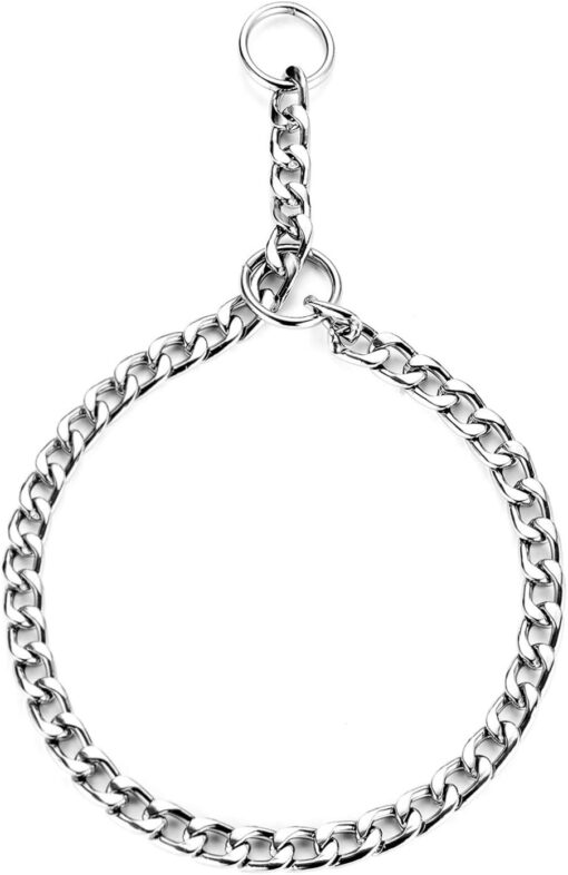 Collier étrangleur ajustable en acier inoxydable pour petit chien (76 cm) – Image 3