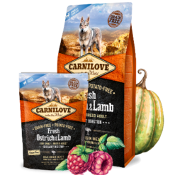 Carnilove Dog Croquettes Fresh Ostrich & Lamb Pour Chien de petite taille (Autruche et Agneau) 1.5kg|6kg