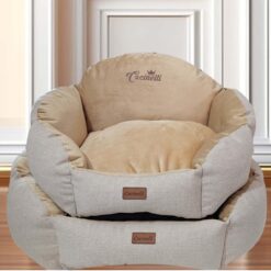 Lit pour chat/chien premium très doux et confortable Biege 50x53x22cm