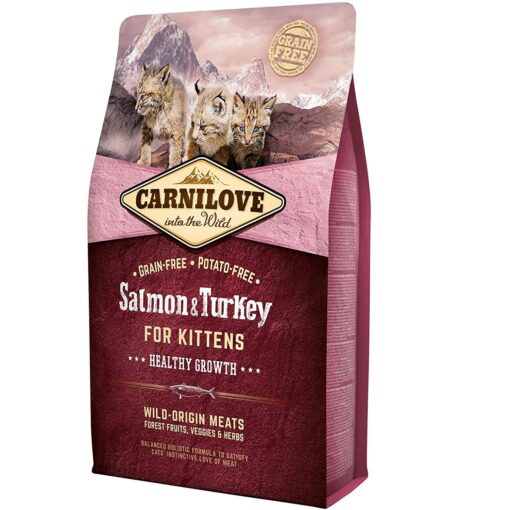 Carnilove Croquettes Kitten Salmon and Turkey pour chaton (Saumon and Dinde) 2kg