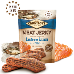 Carnilove Dog Meat Jerky Snack Lamb with Salmon Fillet (Agneau avec Saumon) 100g
