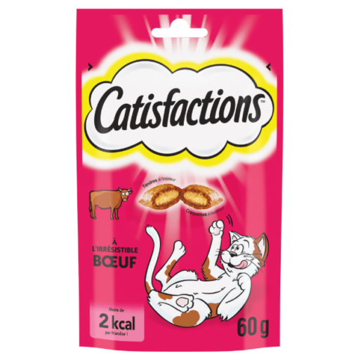 Catisfactions Friandises pour chat et chaton 60g (Boeuf | Poulet | Saumon | Canard | Fromage)