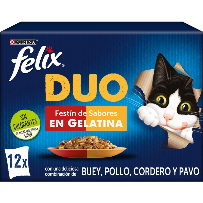 Purina Felix Duo Festin de Saveurs en Gélatine 12x85g