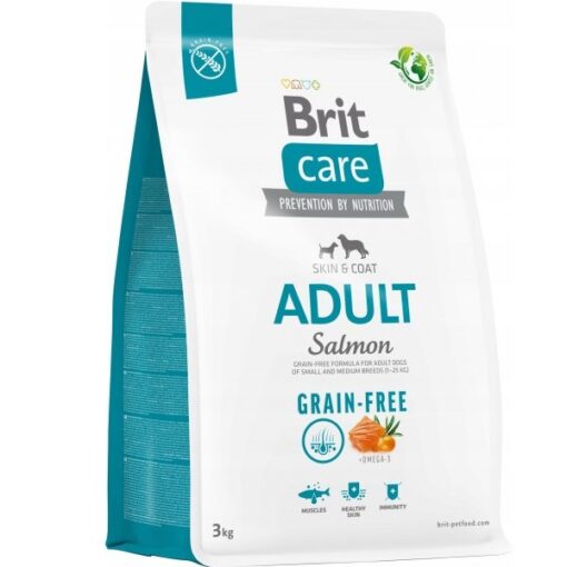 Brit Care Dog Grain-free Adult Salmon Skin And Coat (Saumon pour Race Petite et Medium) 3kg | 12kg
