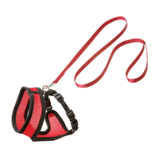 Flamingo Harnais avec laisse Chat Harms Rouge Et Noir – Image 2
