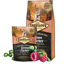 Carnilove Dog Croquettes Salmon Turkey Pour Chiot Grande Race (Saumon et Dinde) 4kg | 12kg
