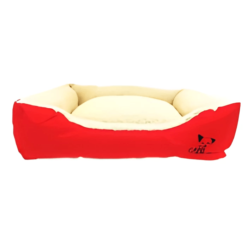 Lit Couchage MEDIUM Basic Tissu en velour rouge Canijess 63.5 cm x 53 cm x 25cm