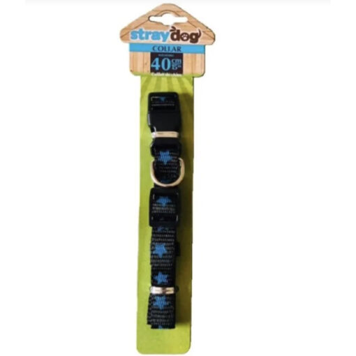 Collier pour Chien Etoile Bleu Ajustable 40cm