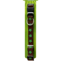 Collier pour Grand Chien Etoile Rose et Vert 75cm