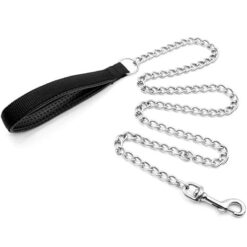 Laisse Chrome Noir ou Bleu 90cm 3.5mm - Canijess (Toute Race)