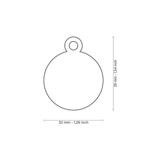 Médaille Basic Cercle Grand en Laiton Doré – Image 2