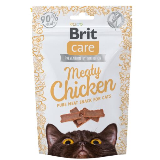 Brit Care Cat Snack Meaty Chicken (Morceaux de Viande Poulet) 50g