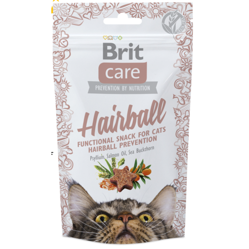 Brit Care Cat Snack HairBall (Canard) 50g