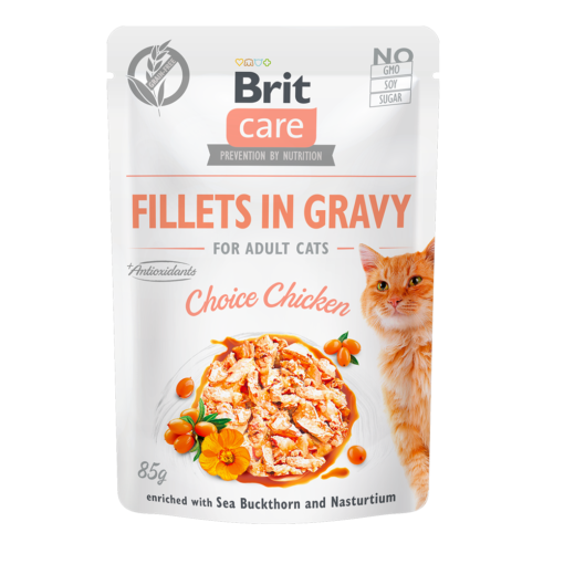 Brit Care Pochons Pour Chat Choice Chicken (Poulet) in Gravy 85 G