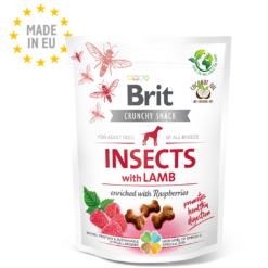 Brit Care Crunchy Cracker. Insects with Lamb enriched with Raspberries (Instects et Agneau)