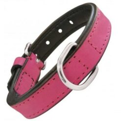 Collier en Cuire Rembourré Fuchsia Plusieurs Tailles (30cm | 35cm | 40cm)