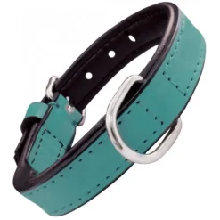Collier en Cuire Rembourré Turquoise Plusieurs Tailles ( 30cm 40cm | 45cm | 50cm | 55cm)