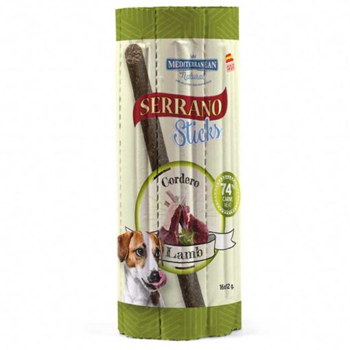 Sticks Serrano Pour Chiens Agneau (8pcsx12g)- Mediterrane – Image 2