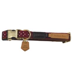 Collier Mac Leather Monaco Rouge Deux Tailles (30-40cm | 36-48cm)