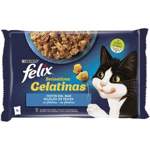 Purina Felix Fantastique sensations poissons en gélatine 4x85g