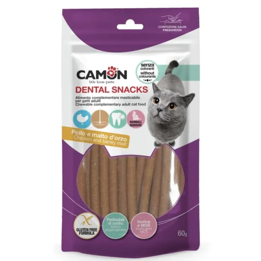 Camon Bâtonnets de Poulet au Malt pour chats 60g