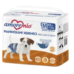 Couches jetables x 10 AmoreMio Taille M (chien de 4 à 10 kg)