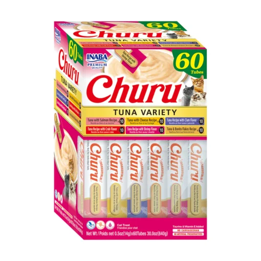 CHURU 60 friandises en purée Thon avec plusieurs saveurs – Image 5