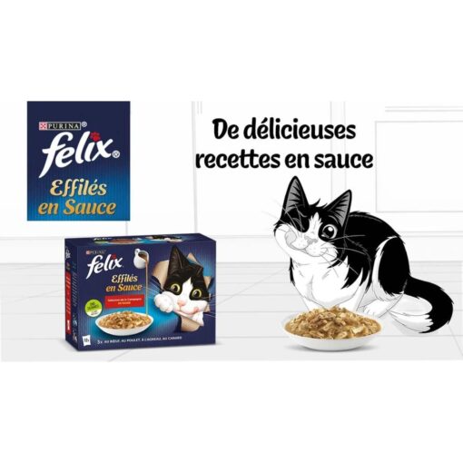 Purina Felix Tendres Effilés avec encore plus de Sauce Sélection de la Campagne 12x85g – Image 2