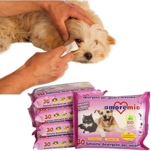 Lingettes Amoremio humides pour chiens et chats (30 PCS) – Image 3