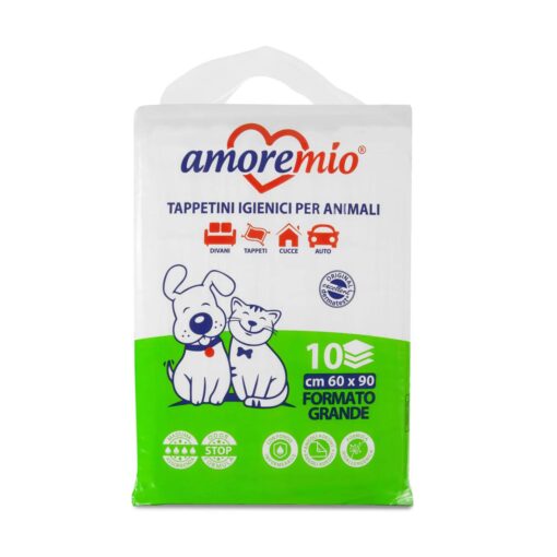 Lot de 10 Tapis hygiéniques pour Chiens et Chats Super absorbants, 1 Lot de 10 Dimensions: 60 x 90 cm