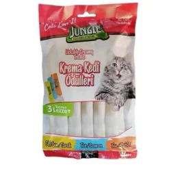 Jungle Friandise Liquide pour Chat Crème Mix 9x14g